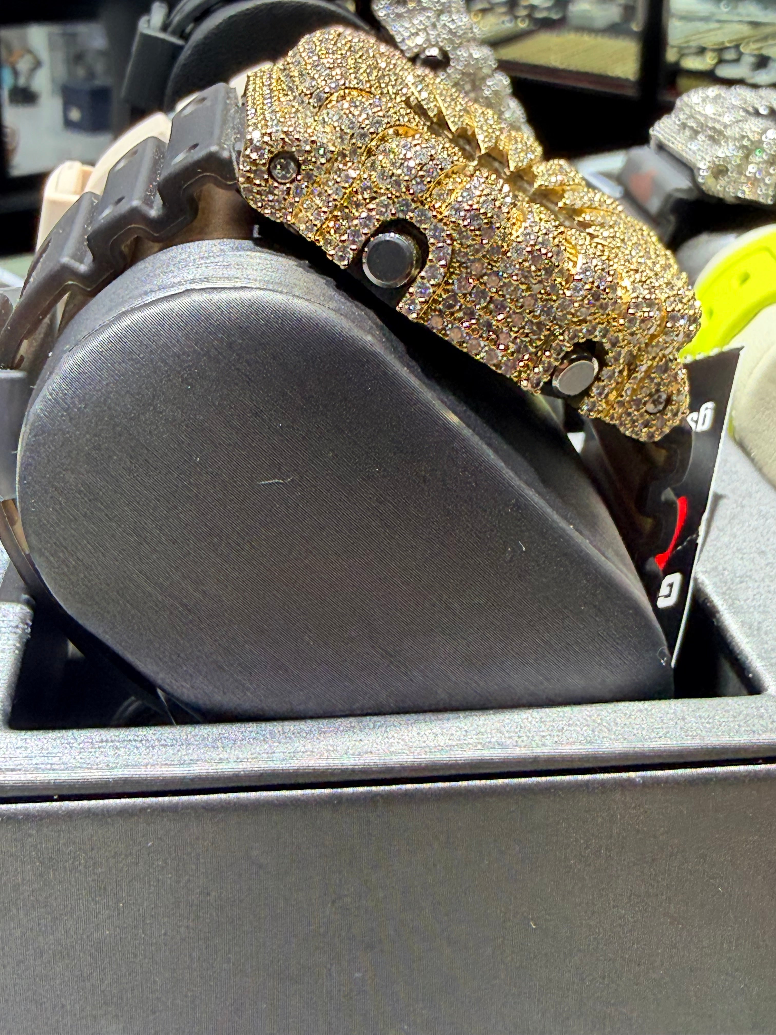 Black Dial Red Hand G shock Moissanite case