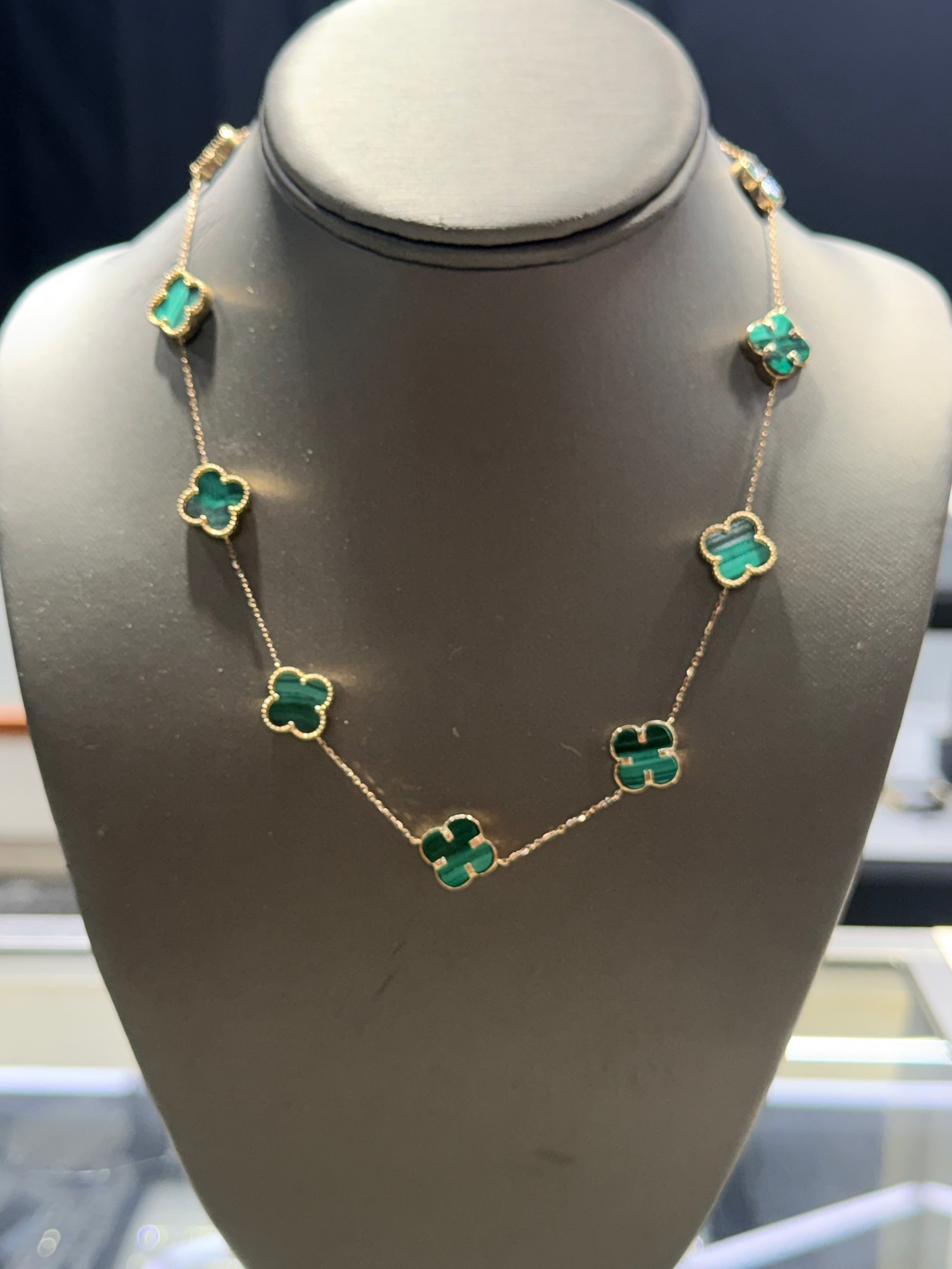 Green Van Cleef 10k Gold Chain