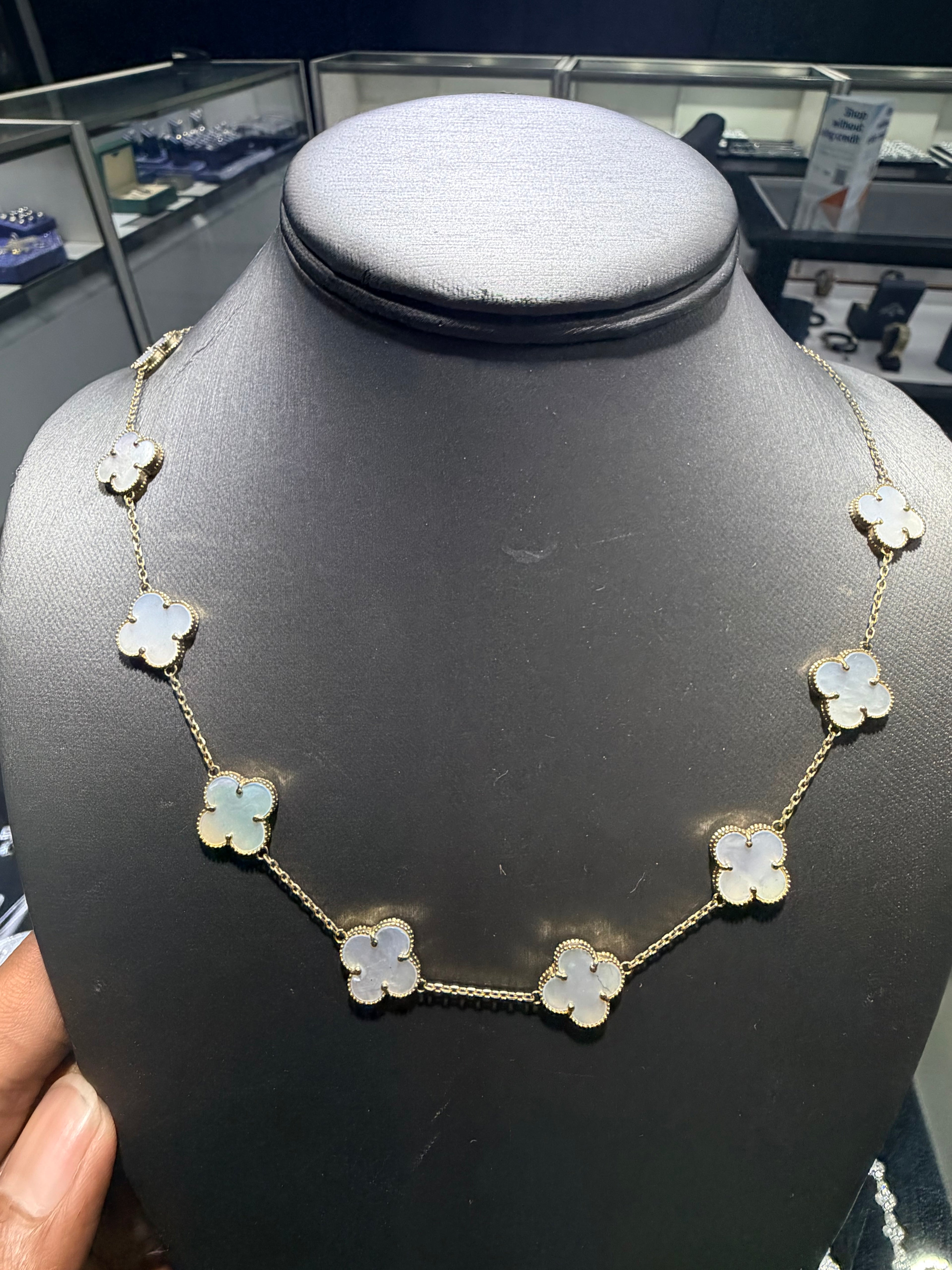 White Van Cleef 10k Gold Chain