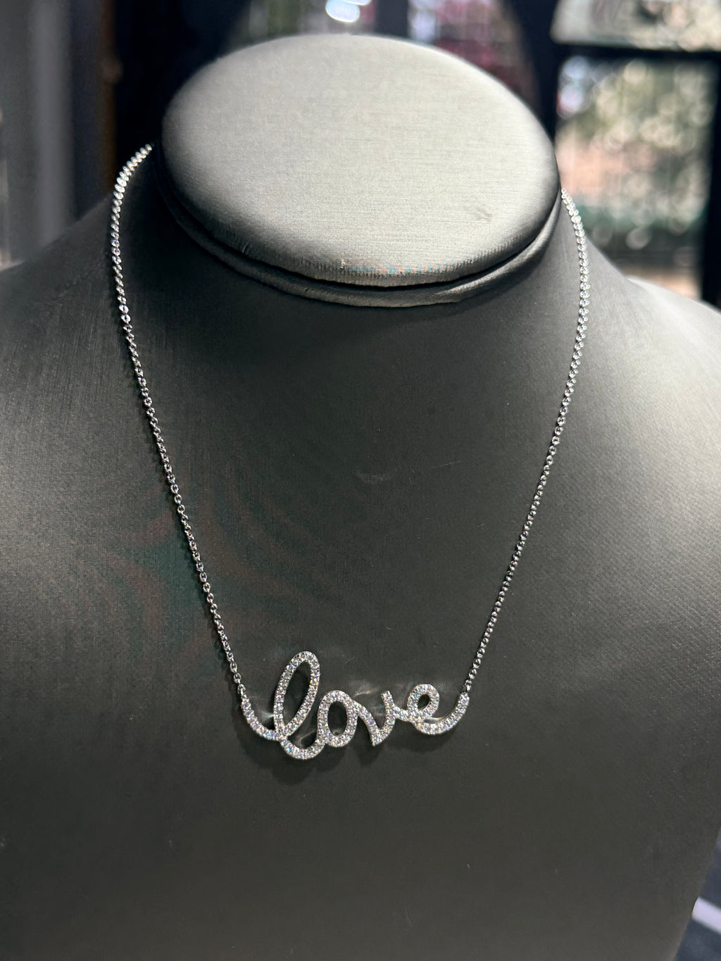 Moissanite "Love" Necklace