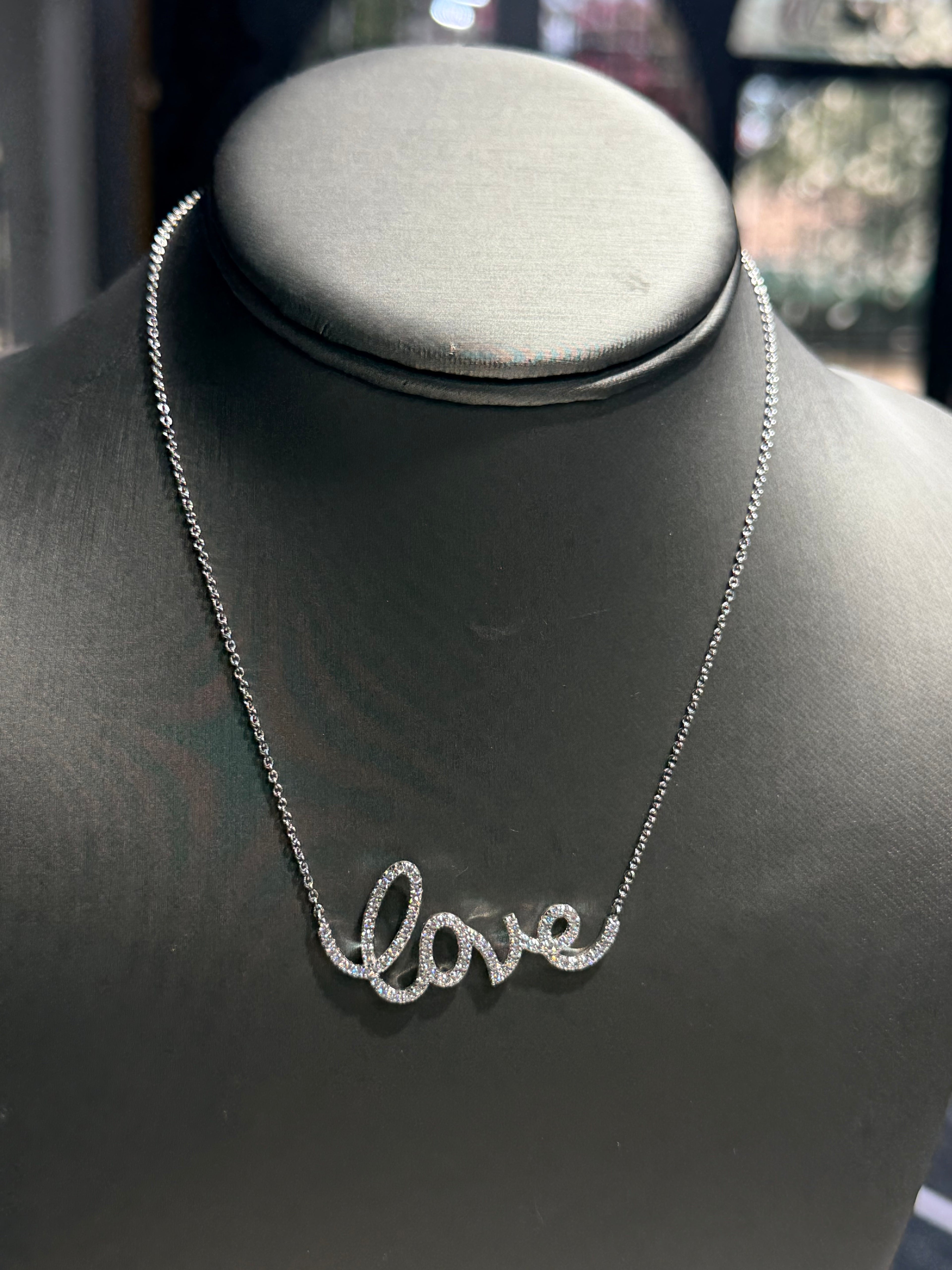 Moissanite "Love" Necklace