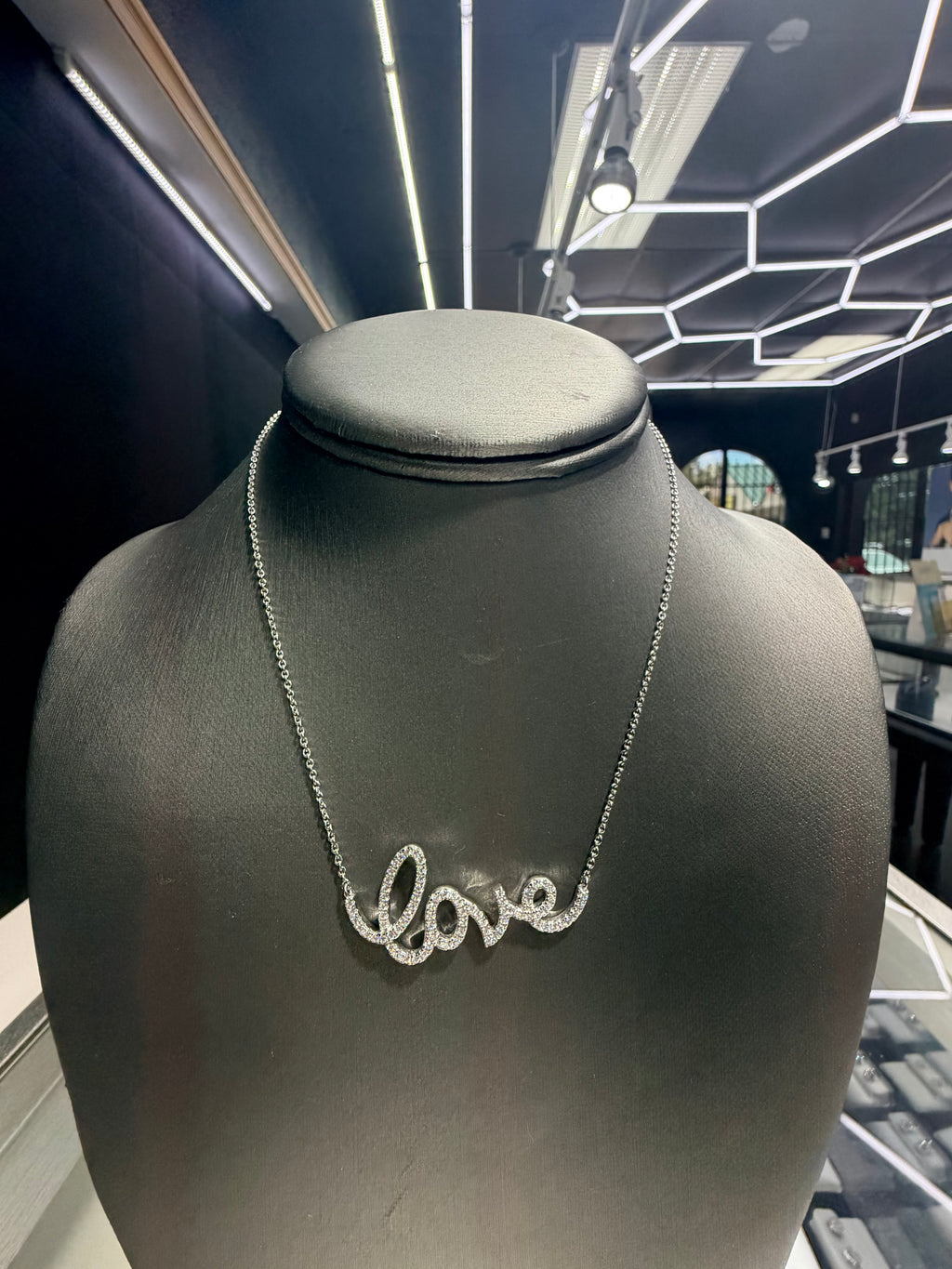 Moissanite "Love" Necklace