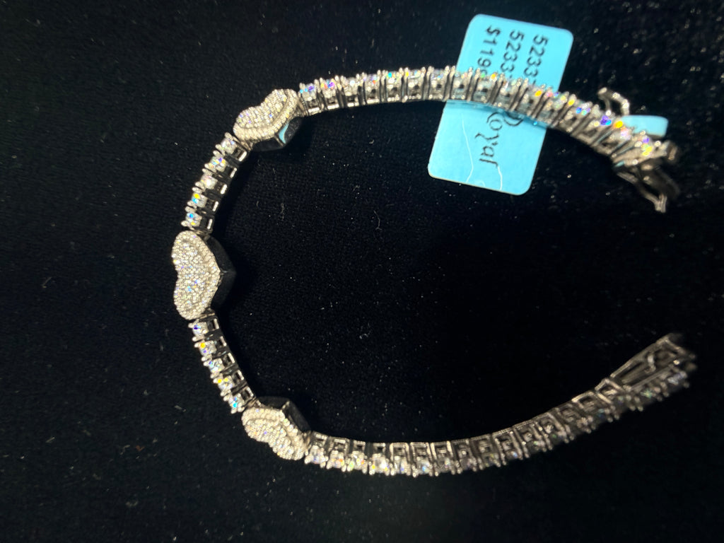 3 Hearts Diamond Bracelets