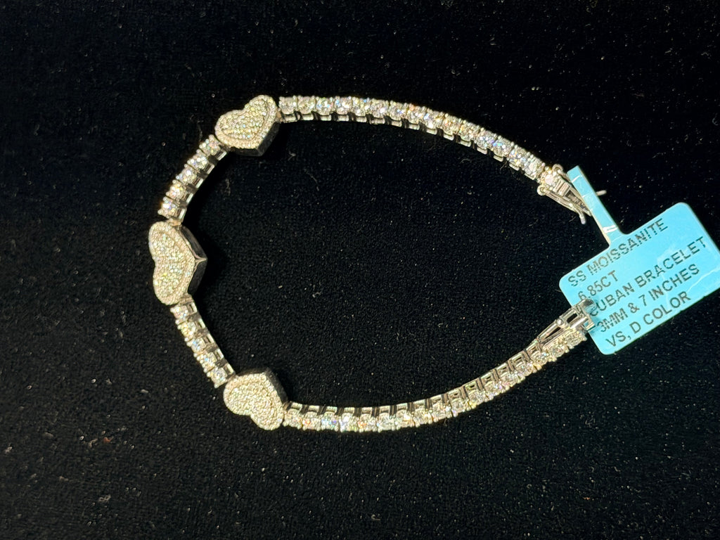 3 Hearts Diamond Bracelets