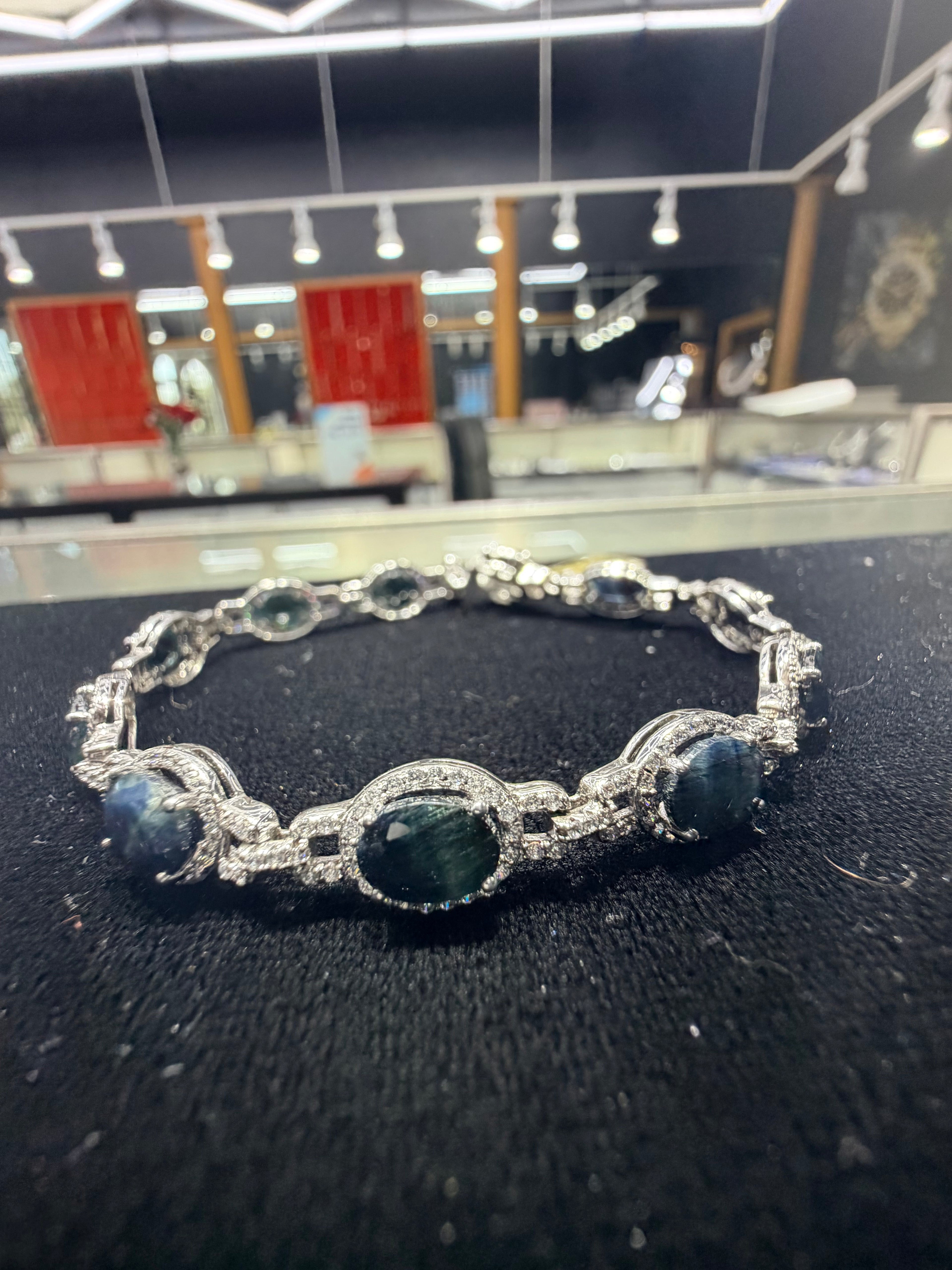 Black Pearl Silver Bracelet