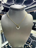 14k Gold and Diamond Heart Pendant