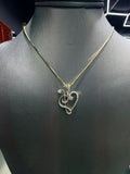 Diamond and Gold Musical heart Pendant