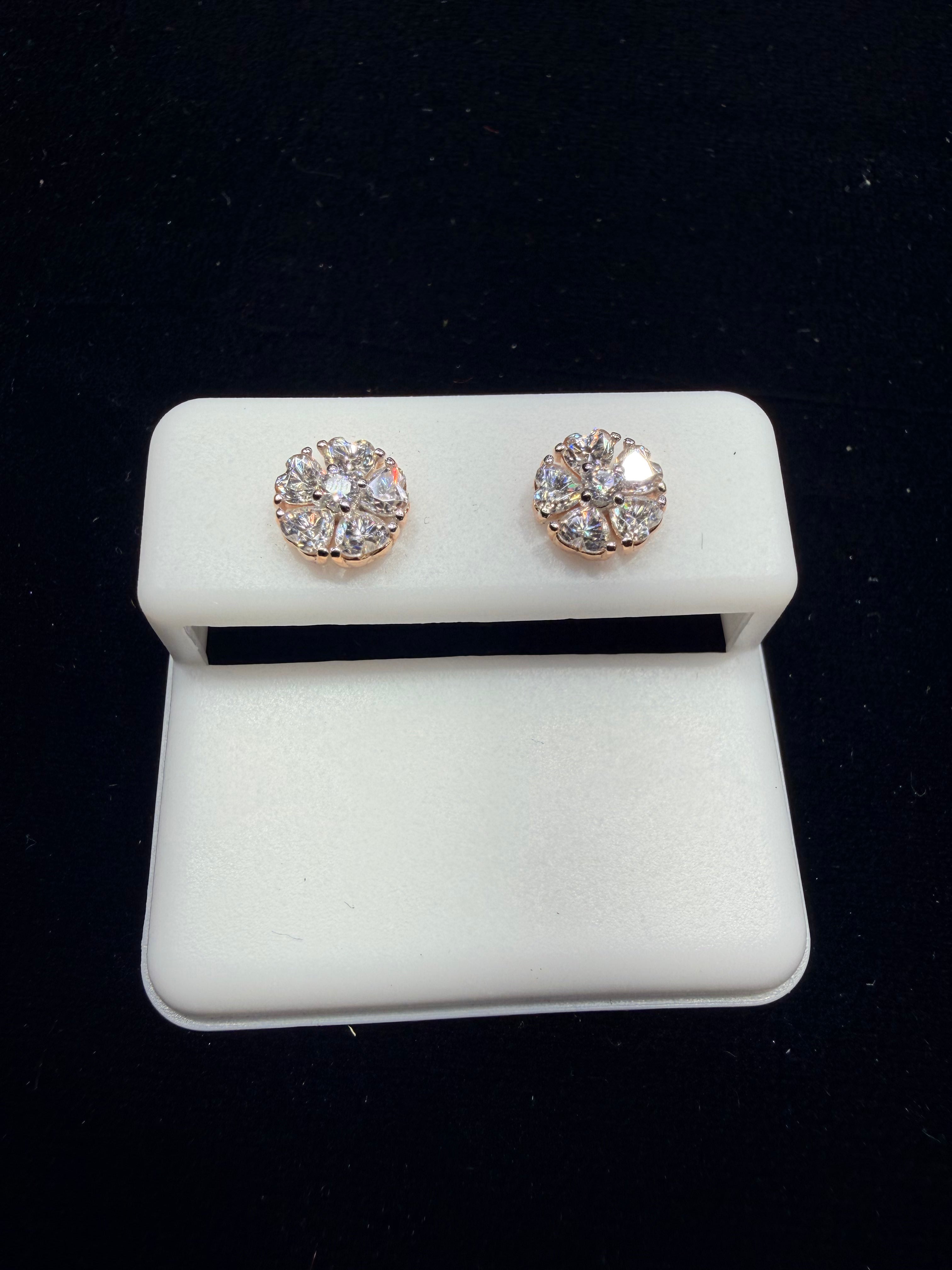 Rose Gold Diamond Earrings