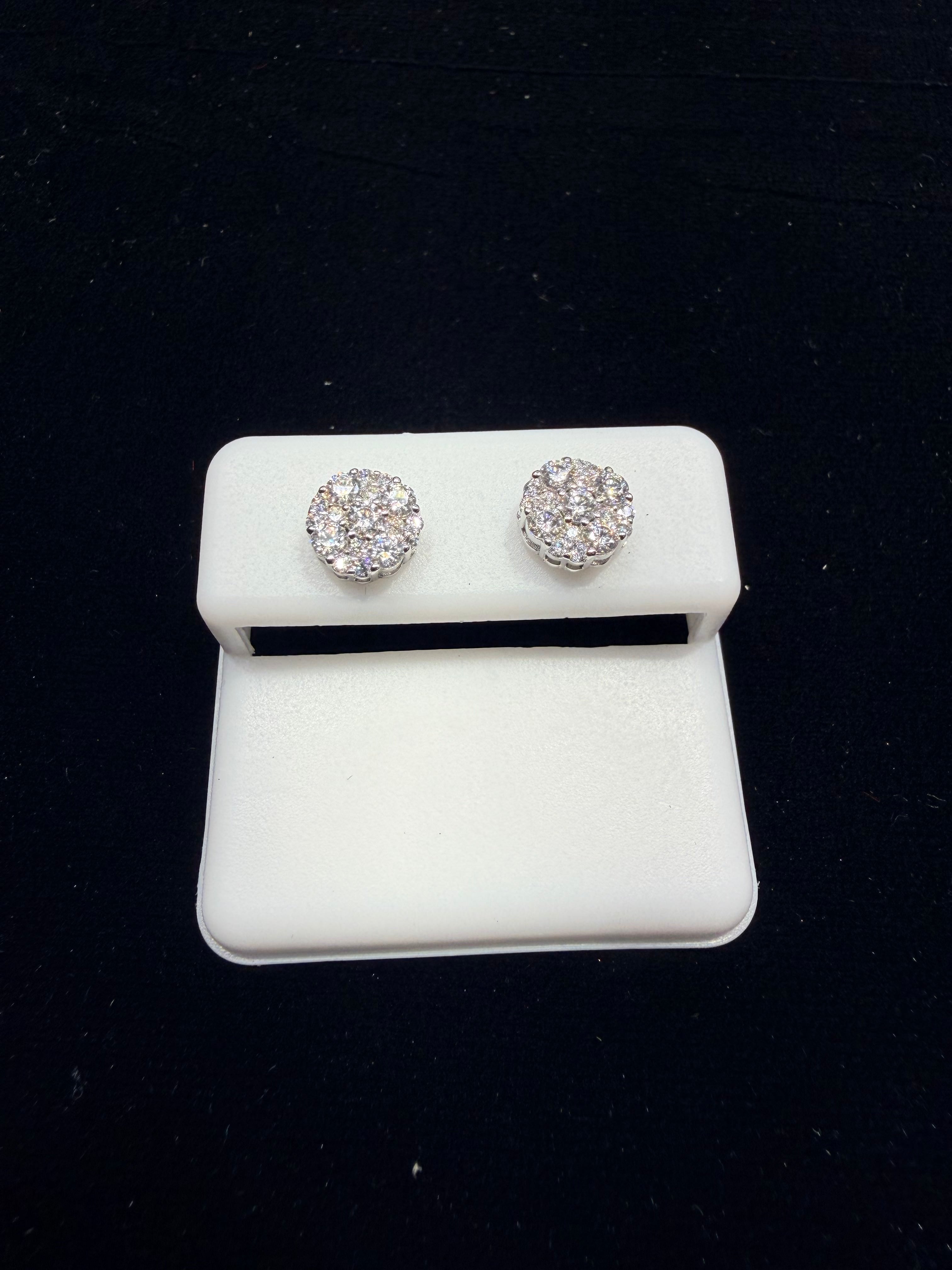 White Diamond Earrings
