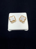 White Van Cleef Gold Earrings