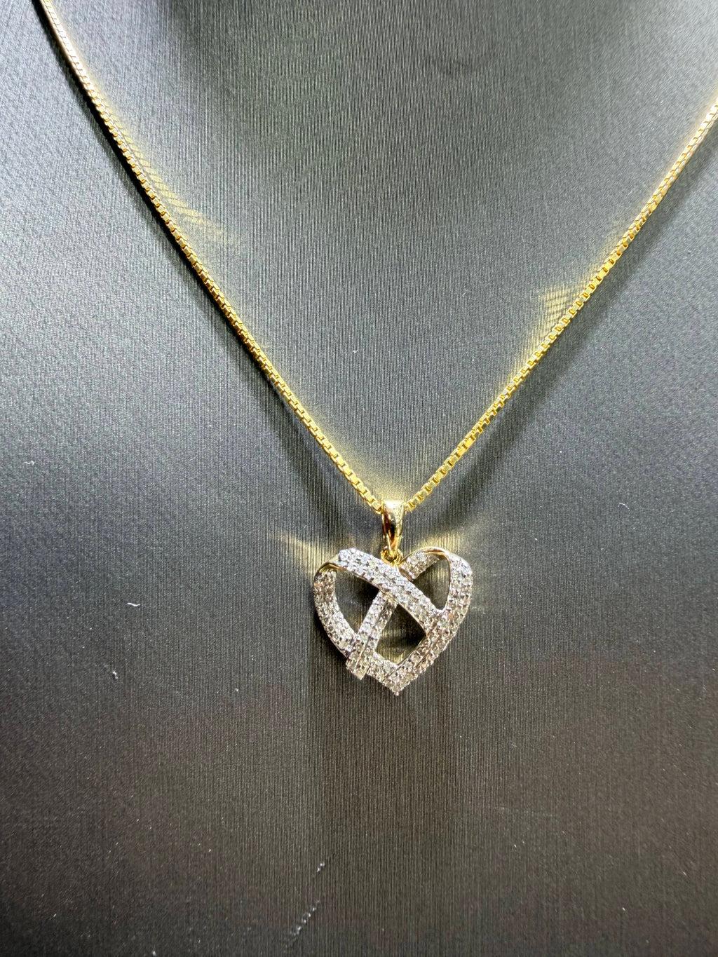 Cross Heart Diamond Pendant