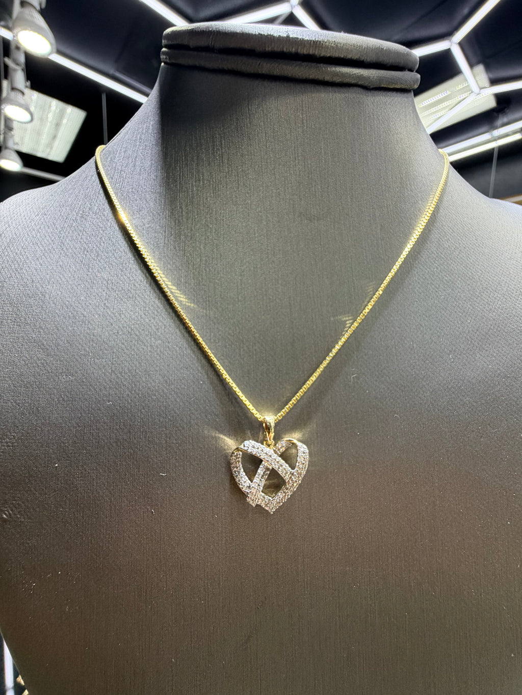 Cross Heart Diamond Pendant