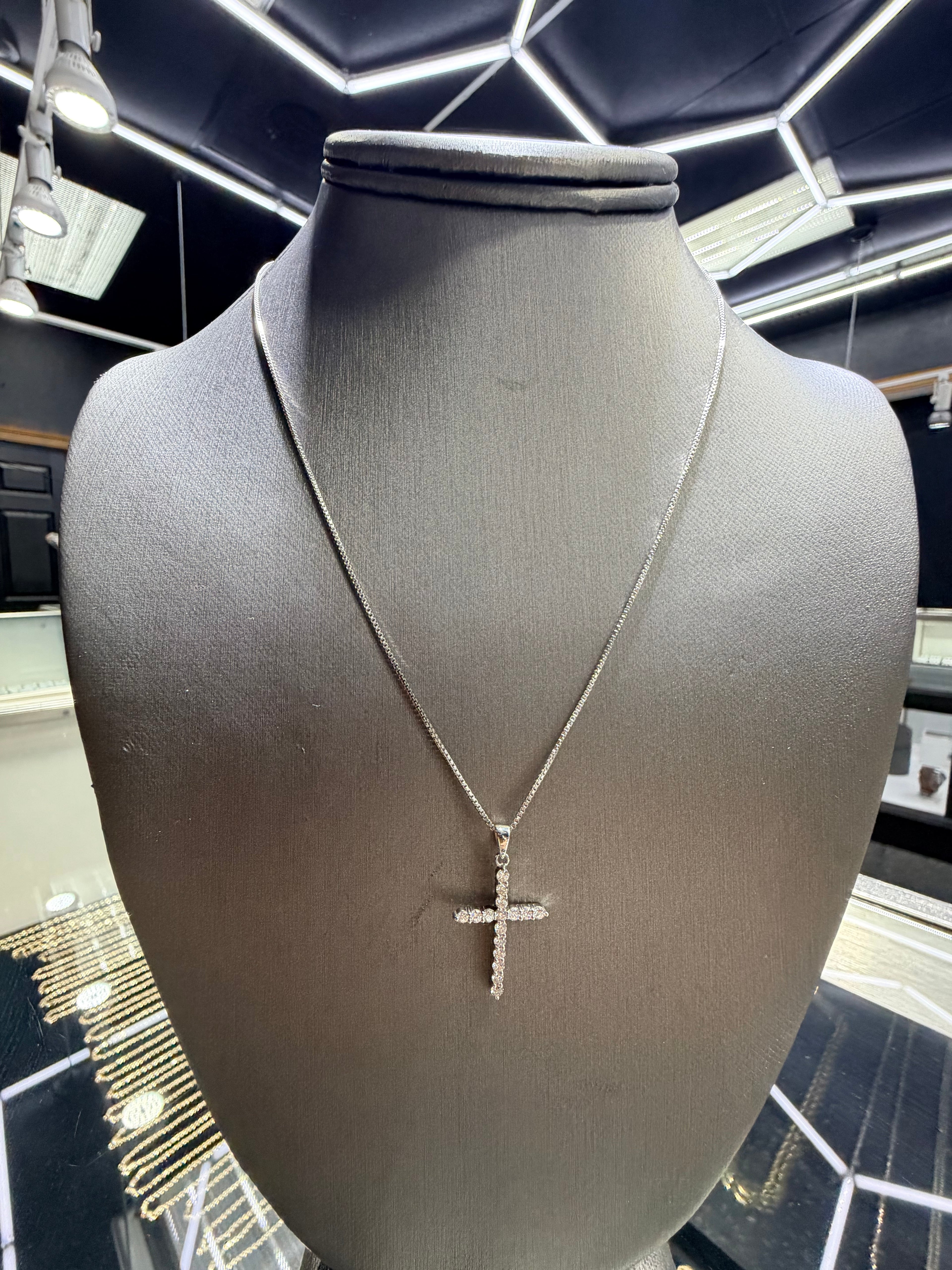 Gold and Diamonds Elegant Cross