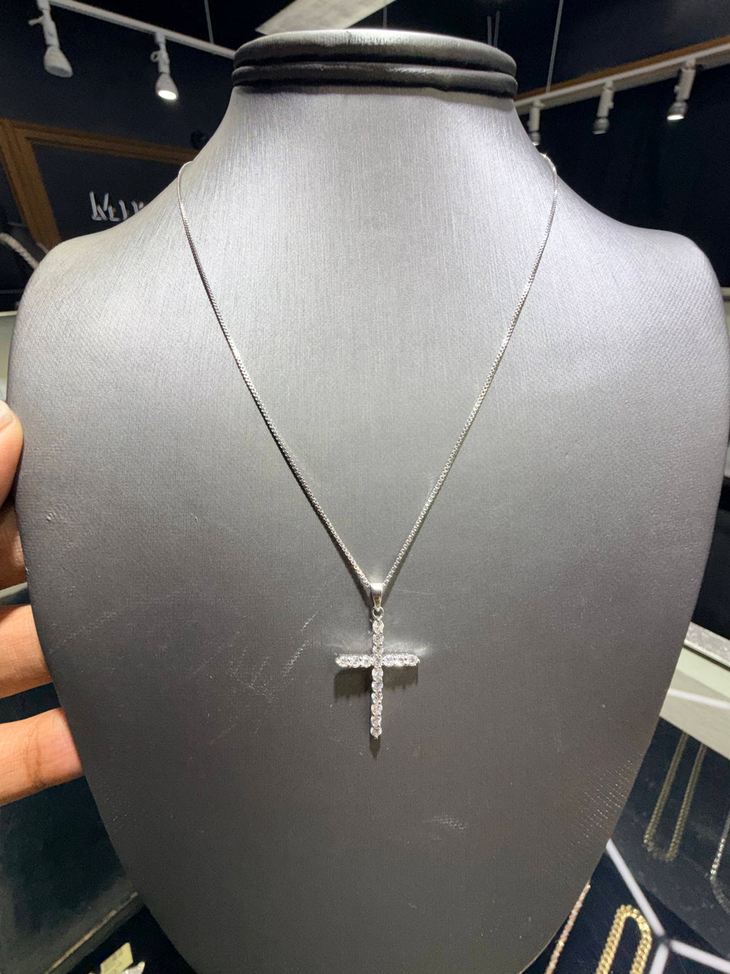 Gold and Diamonds Elegant Cross