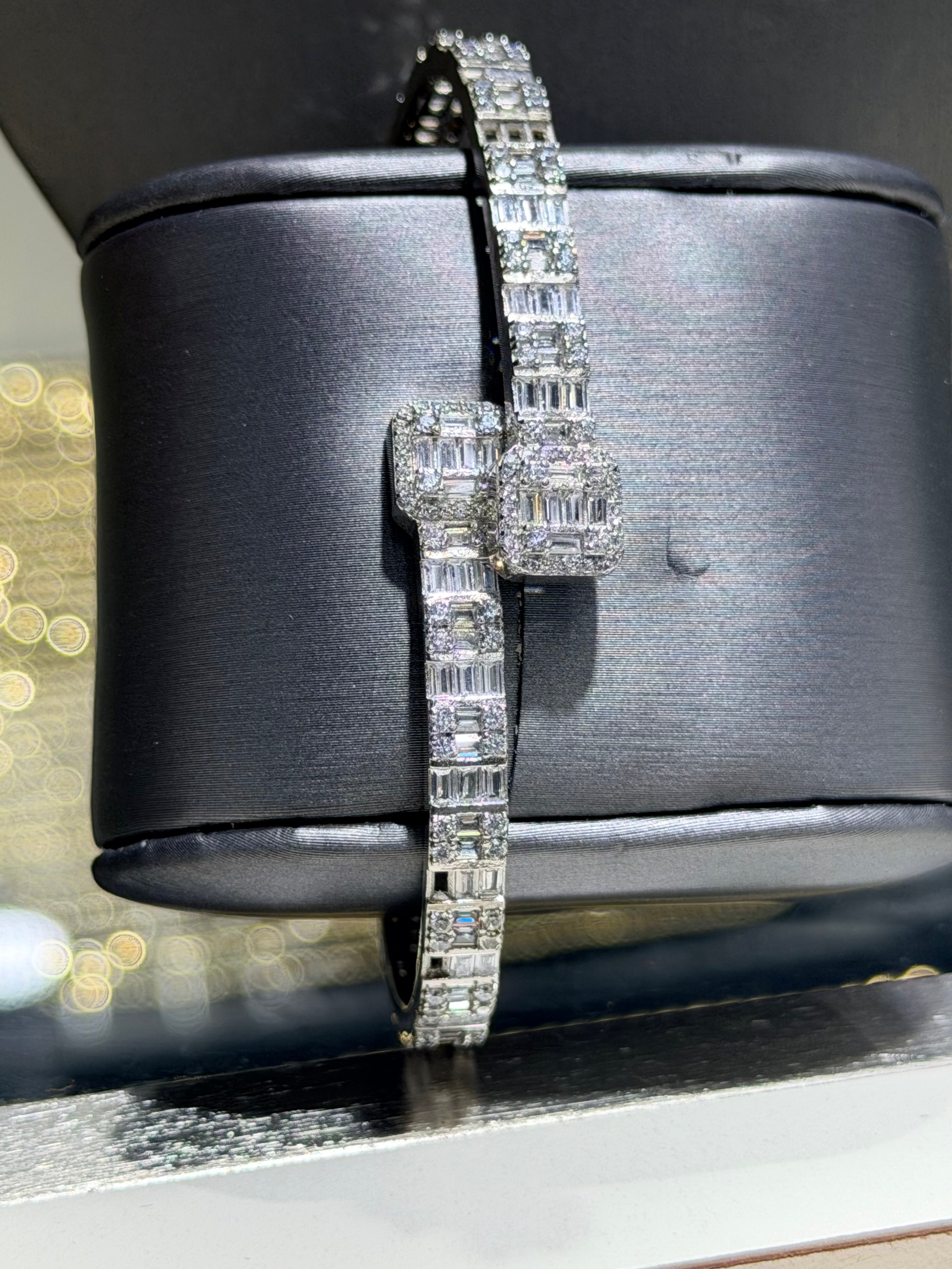 Emerald Cut Cuff Bracelet