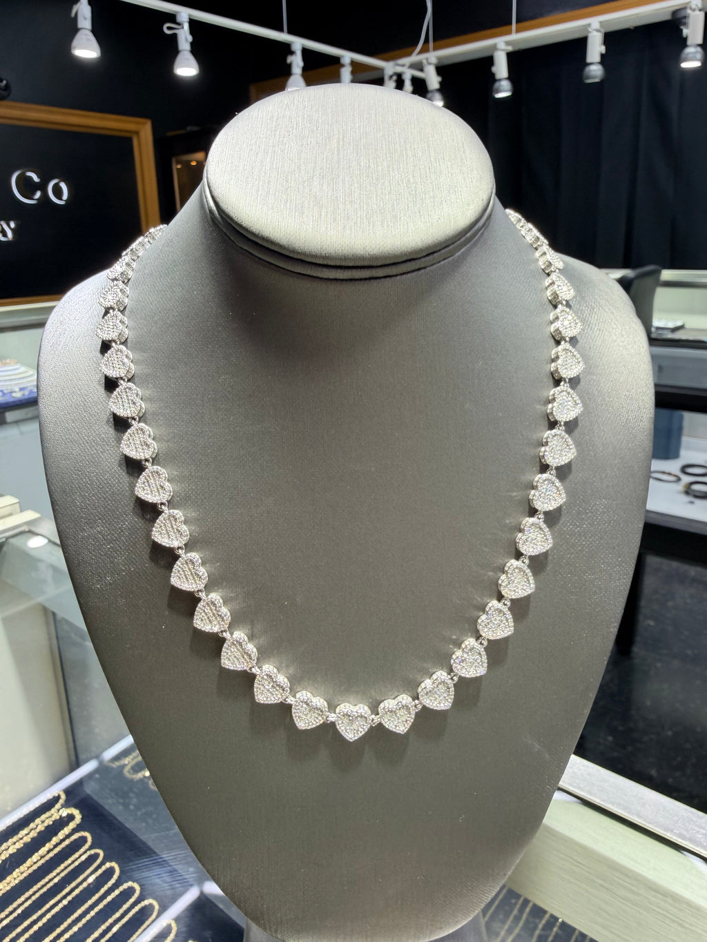 Lab Diamond Heart Chain