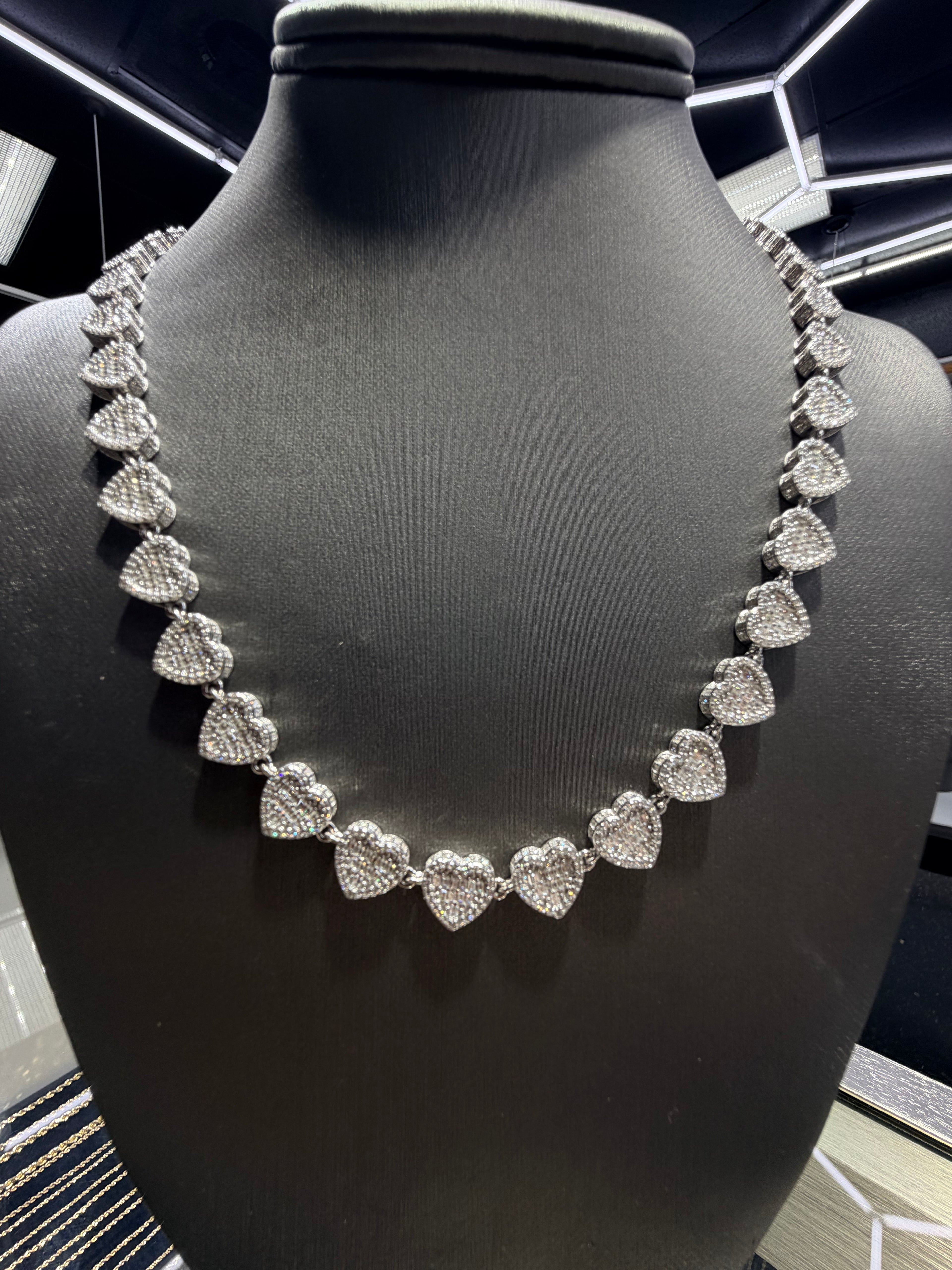 Lab Diamond Heart Chain