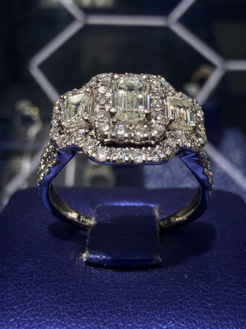 Wedding Set Natural Diamond and White Gold Ring